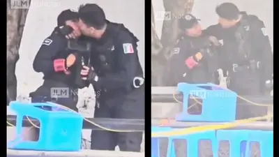 VIDEO: Captan a presunto Policía Municipal agrediendo a quien sería su pareja y compañera de corporación