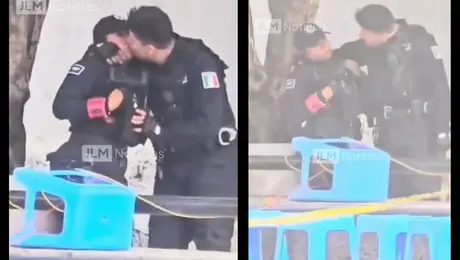 VIDEO: Captan a presunto Policía Municipal agrediendo a quien sería su pareja y compañera de corporación
