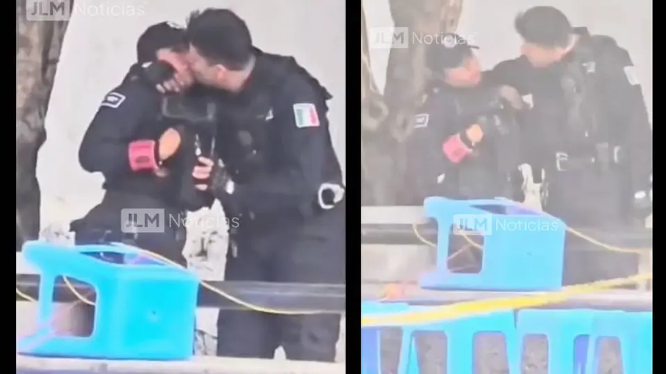 VIDEO: Captan a presunto Policía Municipal agrediendo a quien sería su pareja y compañera de corporación
