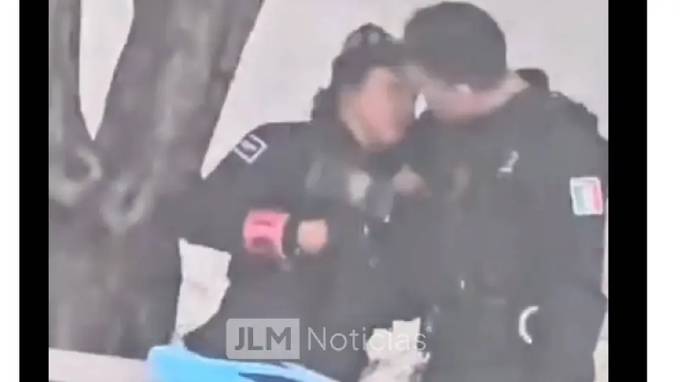 Las imágenes también muestran un movimiento que aparenta ser un golpe durante la interacción entre los dos presuntos agentes./ Captura de pantalla