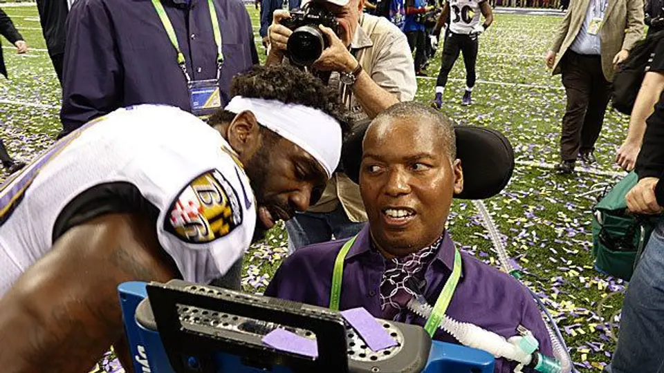 O.J. Brigance con Ed Reed | Ravens
