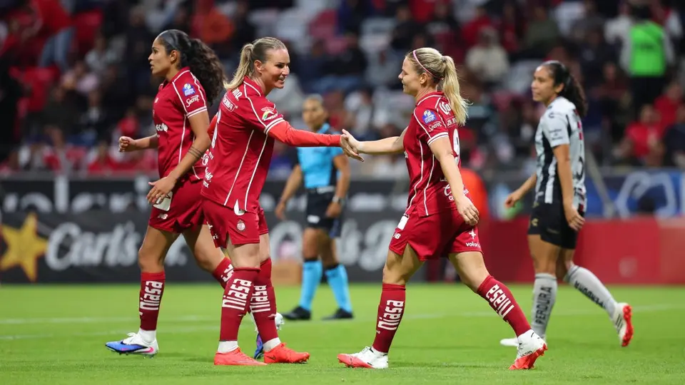 Jugadoras de Toluca en celebración en el Apertura 2026 de la Liga MX Femenil | IMAGO 7
