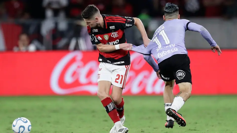 Jorginho y Matias Perello en el partido de Flamengo contra Independiente del Valle | AP