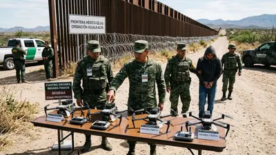 Suman cuatro drones inhabilitados en la frontera México-EU durante operación “Águila Alta”