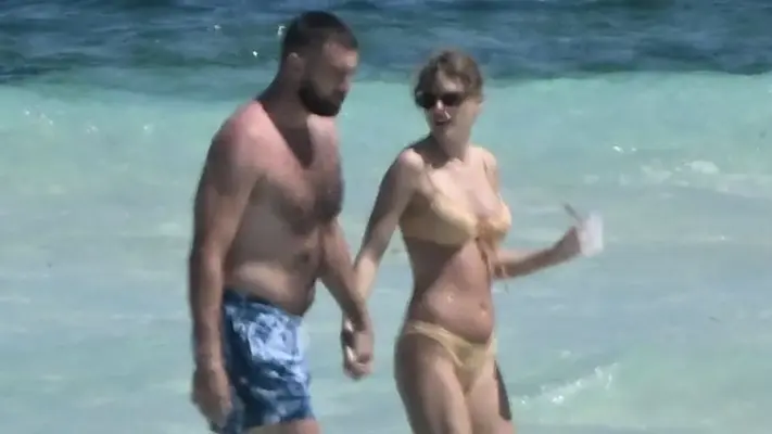 Travis Kelce responde a las críticas sobre su peso durante sus vacaciones con Taylor Swift