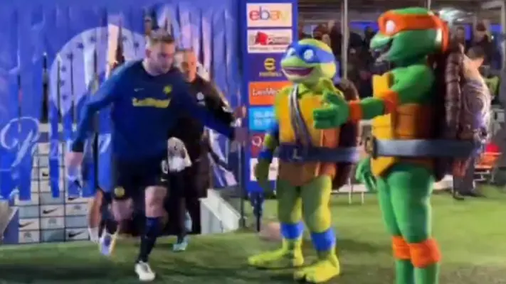 ¡Invitados de lujo! Inter de Milán fue recibido por las Tortujas Ninja previo al duelo vs Genoa