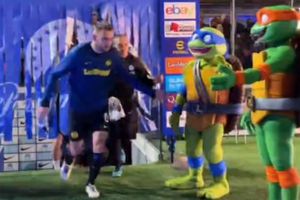 ¡Invitados de lujo! Inter de Milán fue recibido por las Tortujas Ninja previo al duelo vs Genoa