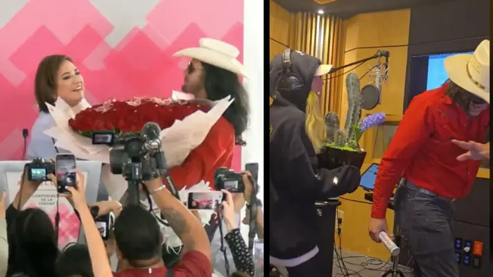 Xóchitl Gálvez recibe flores de la misma persona que le regaló un arreglo a Belinda