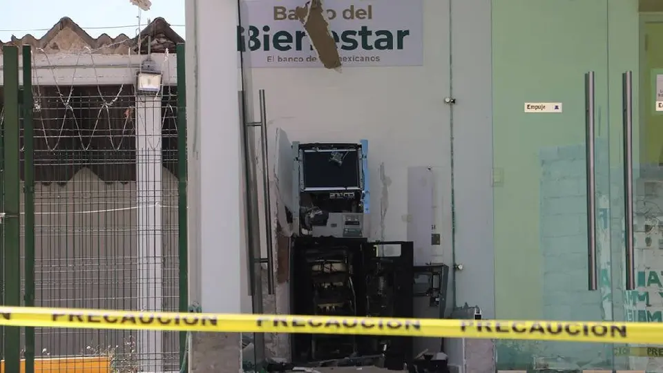 En Hidalgo, hacen estallar cajero del Banco Bienestar