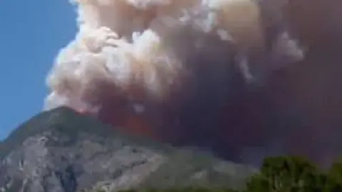 Se registró un fuerte incendio en la sierra de Zaragoza, Nuevo León