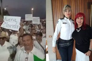 Protestan contra la Gobernadora Layda Sansores por no destituir a la Secretaria de Seguridad