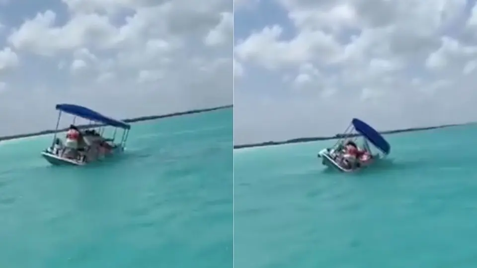Se hunde lancha en Bacalar con al menos 12 ocupantes ¡Checa las imágenes!