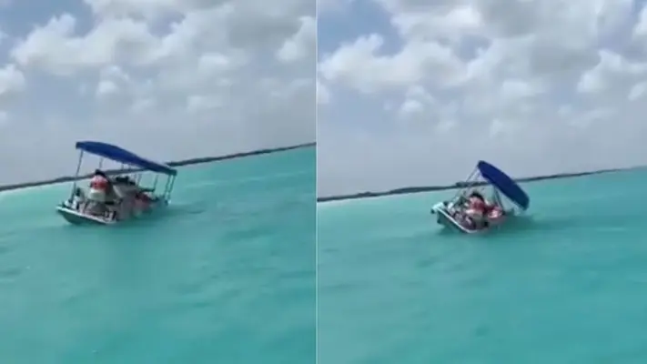 Se hunde lancha en Bacalar con al menos 12 ocupantes ¡Checa las imágenes!