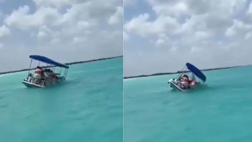 Se hunde lancha en Bacalar con al menos 12 ocupantes ¡Checa las imágenes!
