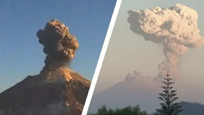 Despierta Popocatépetl este 20 de febrero; su explosión deja fumarola de más de 3 km