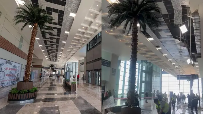 Se desploma techo del nuevo Aeropuerto Internacional Felipe Ángeles