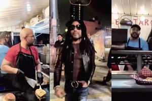 Lenny Kravitz pasea por la Ciudad de México y acaba en puesto callejero de hamburguesas