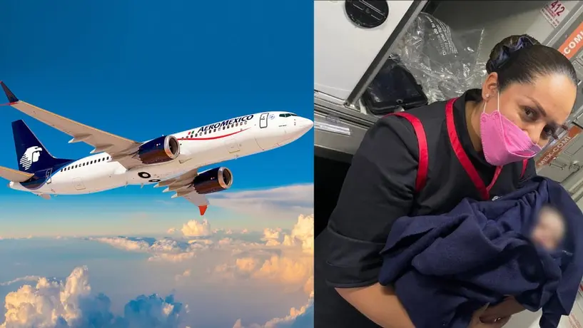 ¡Tendrá vuelos gratis! Nace bebé en pleno vuelo de Aeroméxico