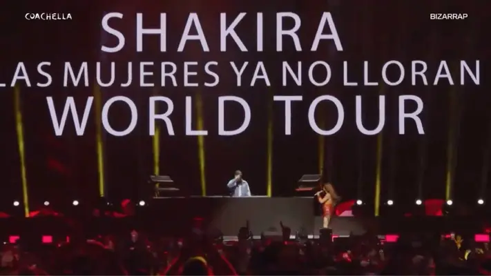 Shakira usa show de Bizarrap en Coachella para anunciar gira internacional