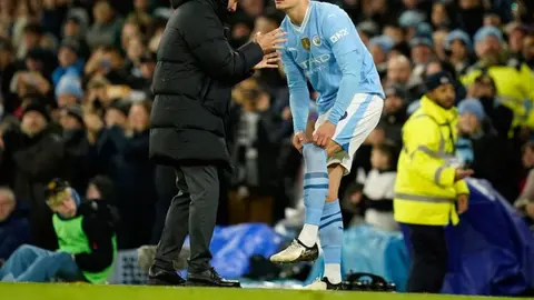 Erling Haaland no es "infeliz" en Manchester City, aseguró Pep Guardiola