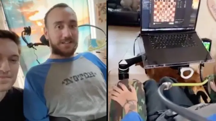 Hombre con parálisis juega ajedrez con la mente gracias a chip implantado en el cerebro