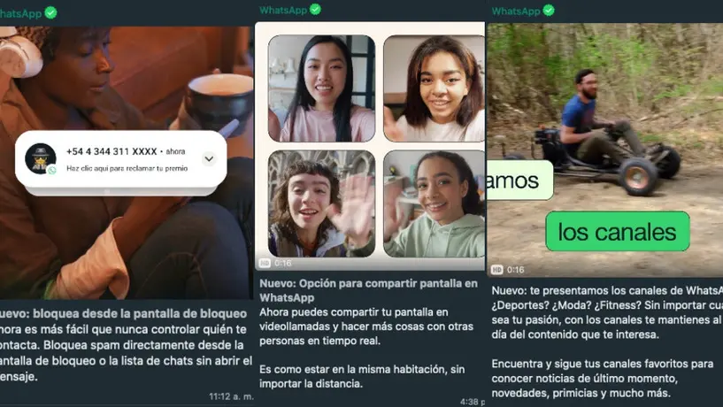 WhatsApp te enseña a usar WhatsApp: Bloquea, comparte pantalla, protege tu cuenta y más