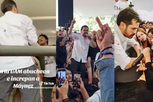 VIDEO: Máynez es increpado por estudiantes de la UAM Xochimilco y lo terminan empujando