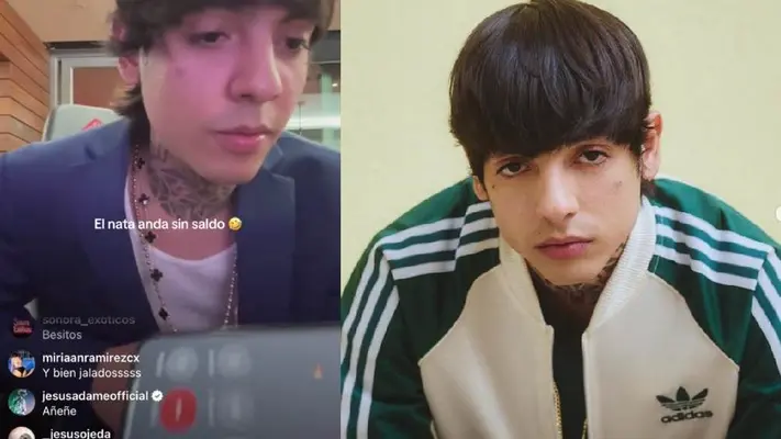 ¡Qué pena! A Natanael Cano 'le cortan' el teléfono durante transmisión en vivo con sus fans