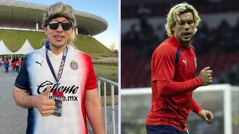 Aficionado viaja de EU y presume su outfit 'americano' para apoyar a Cowell en el Chivas vs América