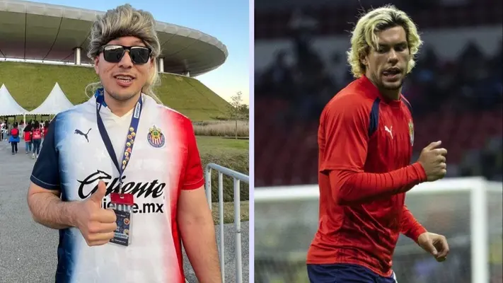 Aficionado viaja de EU y presume su outfit 'americano' para apoyar a Cowell en el Chivas vs América