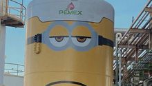 Los tanques de Pemex nos sorprenden con una imagen de 'Los Minions'. ¿Pero es legal?