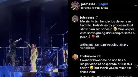 ¡Tremendo acercamiento! Rihanna fue grabada con un video de gran calidad, que se hace tendencia