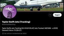 Avión de Taylor Swift, rastreado por cuenta de X