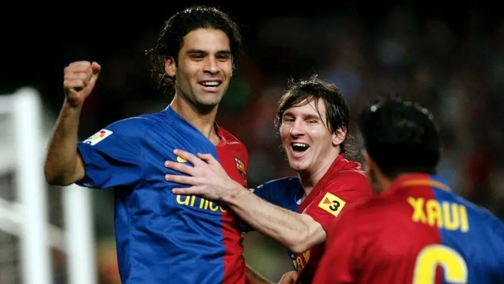 Rafael Márquez y Lionel Messi en Barcelona | X: @messi10_rey
