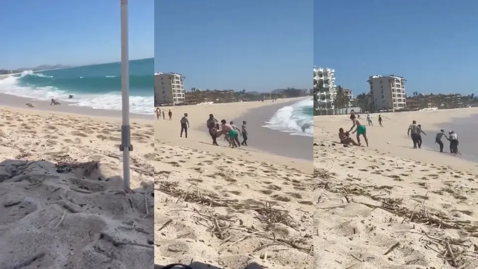 ¡OMG! Dos turistas estadounidenses fueron rescatados del fuerte oleaje en Baja California Sur