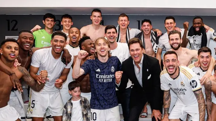 Brady se deshace en elogios sobre el festejo del Real Madrid en los vestidores: 'Me encantó'