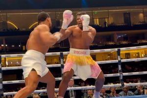 Anthony Joshua noquea poderosamente a Francis Ngannou en dos rounds