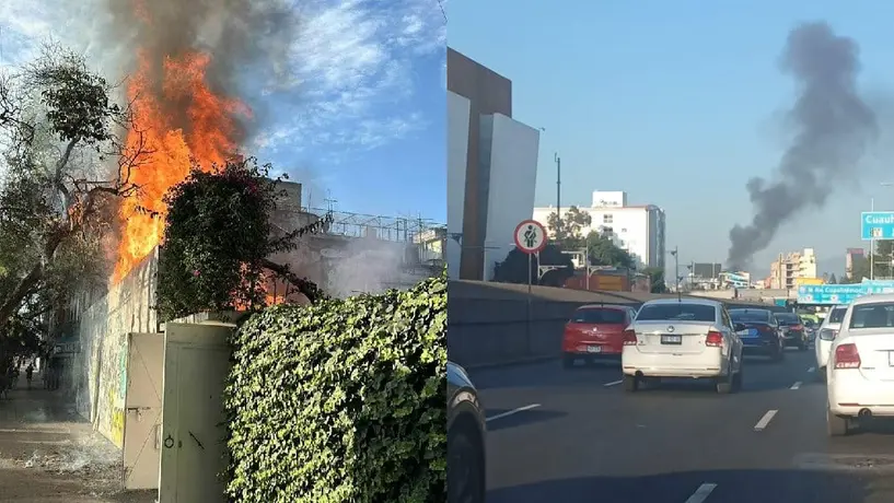Provoca susto incendio en colonia Roma Sur; se lograba ver desde Viaducto
