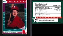 Mark Zuckerberg: Su tarjeta de beisbol autografiada será subastada