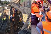Caen estructuras metálicas en Iztapalapa; rescatan a siete trabajadores VIDEO