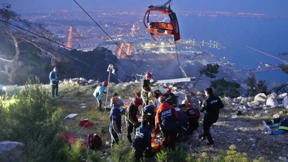 Accidente en Teleférico en Turquía, deja un muerto y varios lesionados
