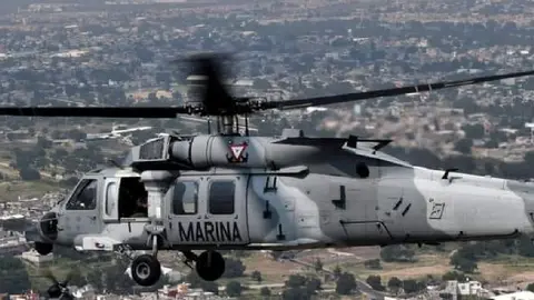 Reportan la caída de oootro helicóptero de la Secretaría de Marina