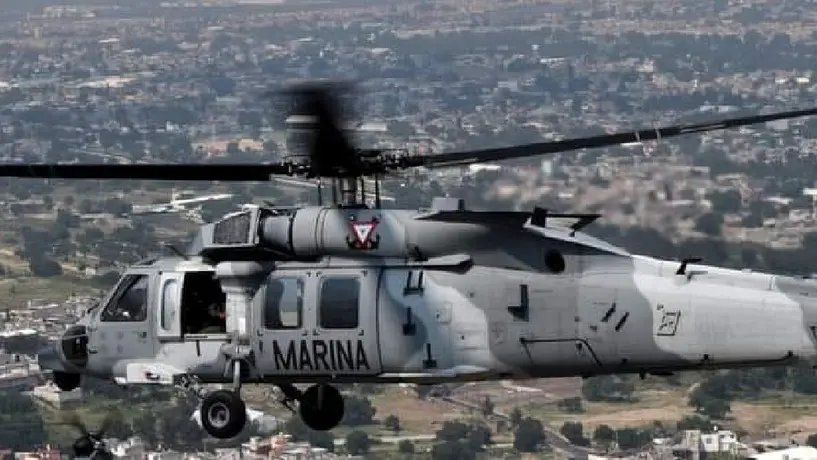 Reportan la caída de oootro helicóptero de la Secretaría de Marina
