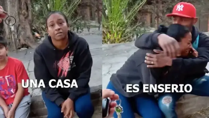 Influencer regala una casa y una moto a migrantes para evitar que se vayan a EUA