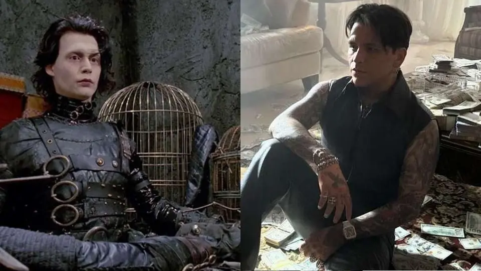Christian Nodal presume fotos sin tatuajes en el rostro y lo comparan con Johnny Depp