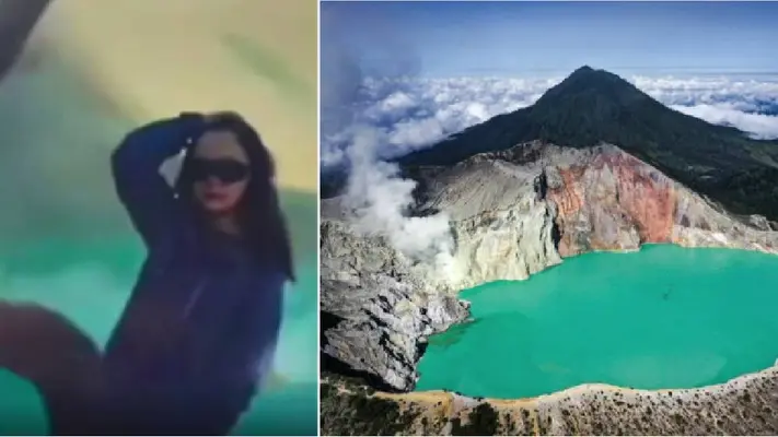 Muere una turista al caer en cráter de un volcán activo en Indonesia mientras se tomaba una foto
