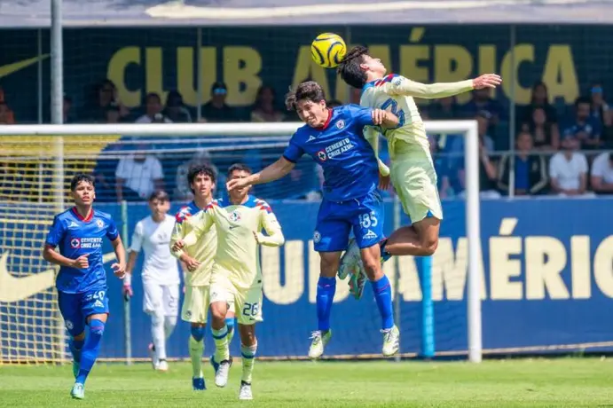 América y Cruz Azul, con una victoria por bando en la Sub 23 y Sub 18 previo al Clásico Joven