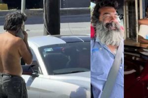 Indigente que se hizo viral por apreciar un Mustang, se reencontró con su hermana después de 13 años perdido