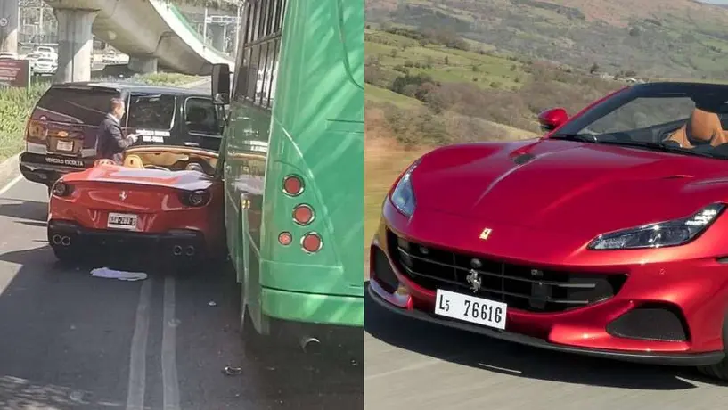 ¿Cuánto cuesta el Ferrari que chocó en Periférico con camión del transporte público?