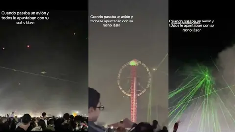 Apuntan con rayo láser a un avión que volaba por la Feria de Tultepec